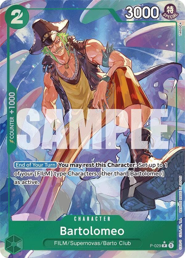 Bartolomeo [Full Art PRB01] P-029 — One Piece Promo
