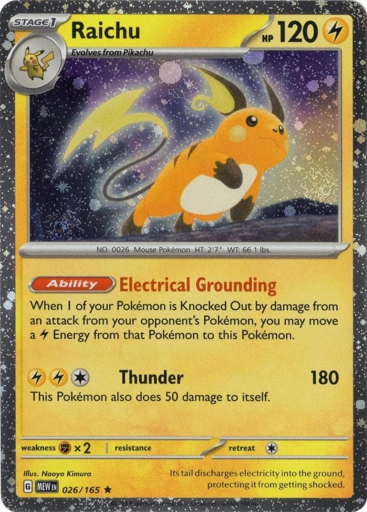Raichu [Cosmos Holo] #26 — Pokemon Scarlet & Violet 151