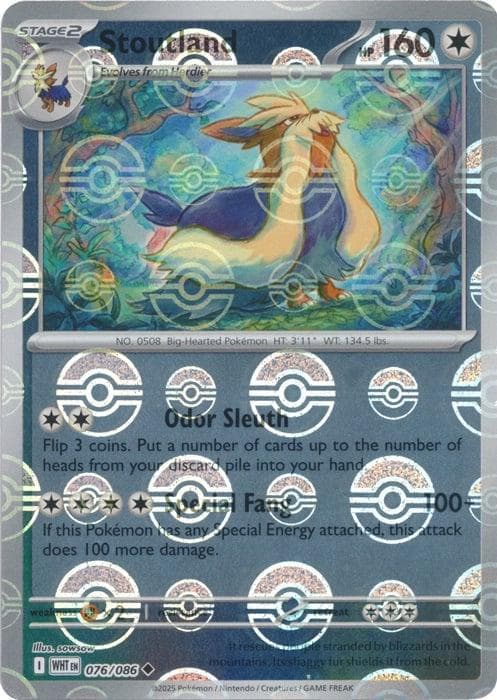 Stoutland [Poke Ball] #76 — Pokemon White Flare