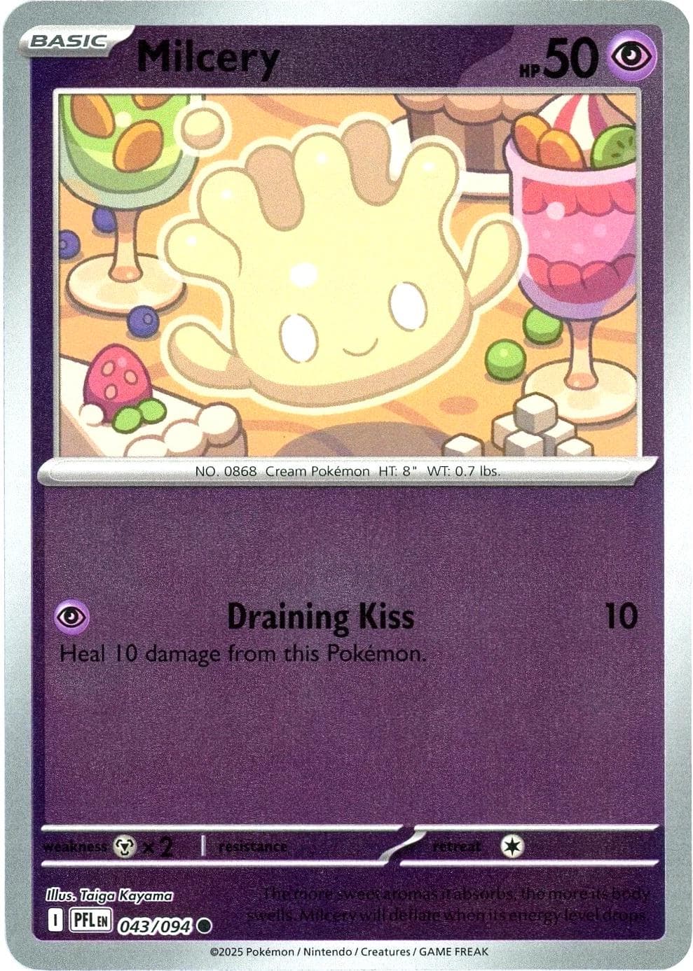 Milcery [Reverse Holo] #43 — Pokemon Phantasmal Flames