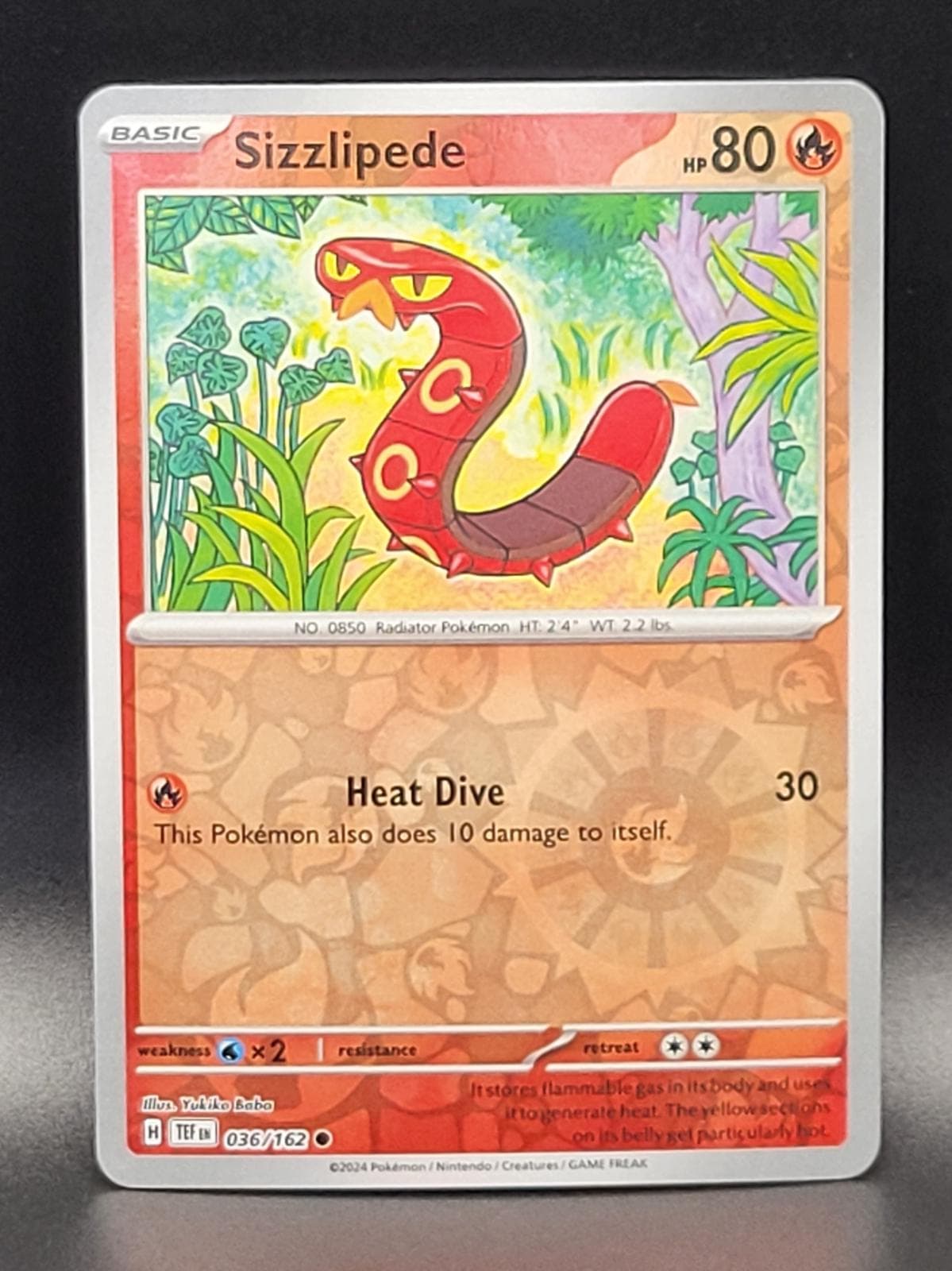 Sizzlipede [Reverse Holo] #36 — Pokemon Temporal Forces