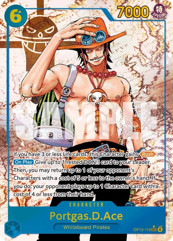 Portgas.D.Ace [Alternate Art] OP13-119 — One Piece Carrying on His Will