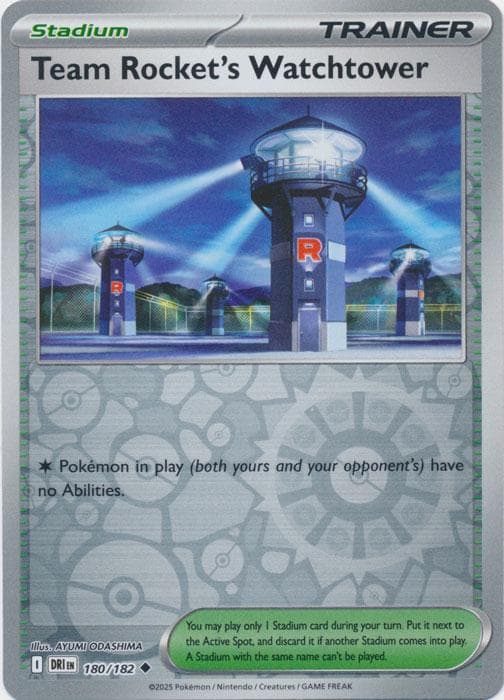 Team Rocket's Watchtower [Reverse Holo] #180 — Pokemon Destined Rivals