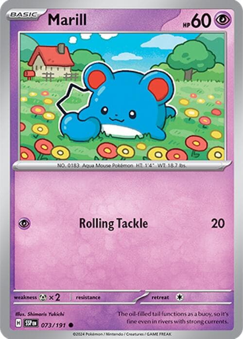 Marill #73 — Pokemon Surging Sparks