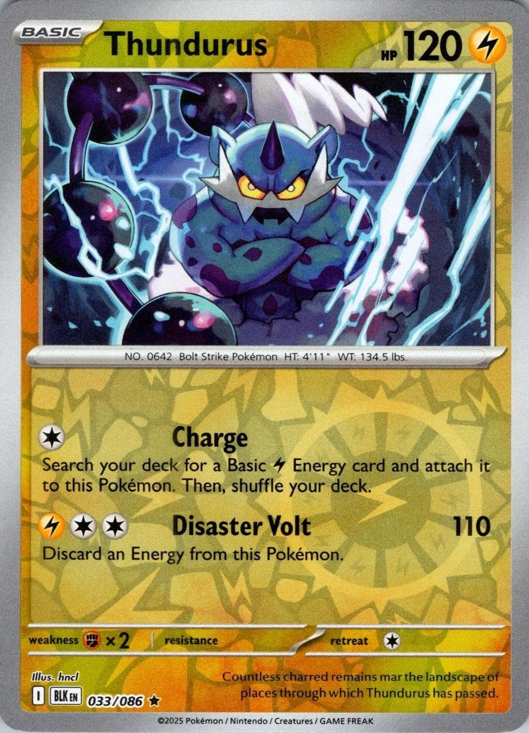 Thundurus [Reverse] #33 — Pokemon Black Bolt