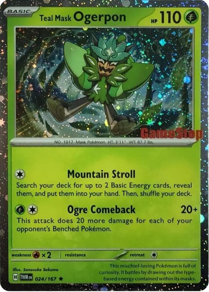 Teal Mask Ogerpon [Gamestop] #24 — Pokemon Twilight Masquerade