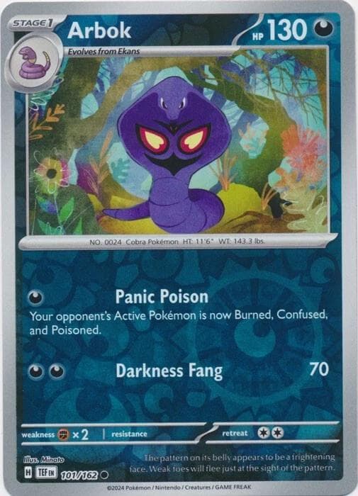 Arbok [Reverse Holo] #101 — Pokemon Temporal Forces