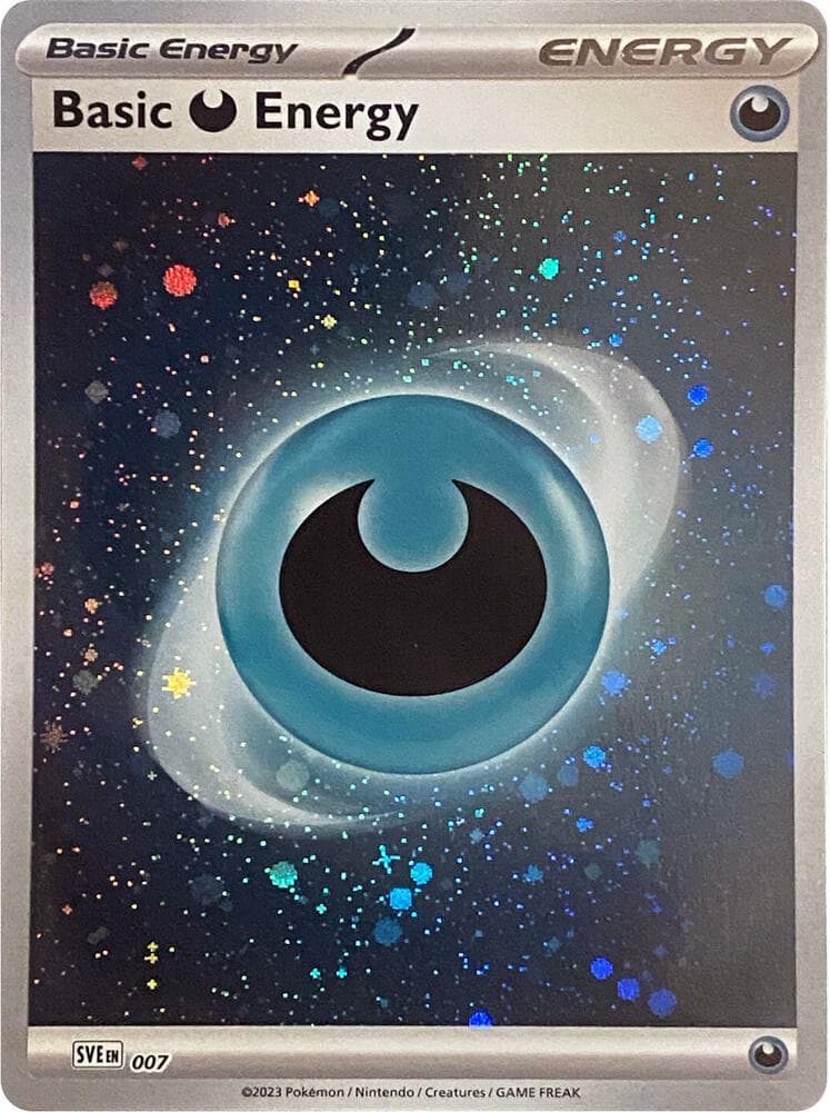 Basic Darkness Energy [Cosmos Holo] #7 — Pokemon Scarlet & Violet Energy
