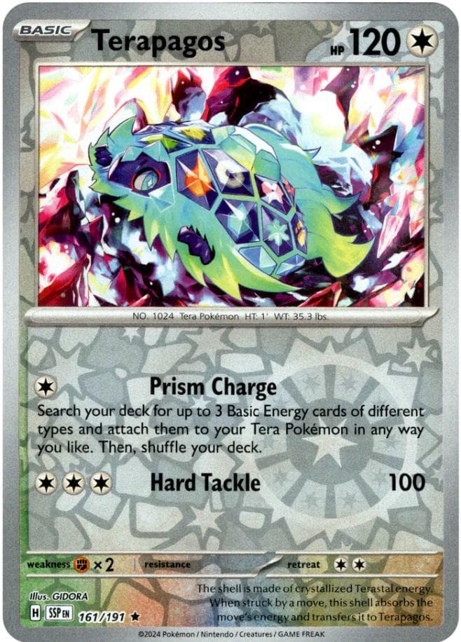Terapagos [Reverse Holo] #161 — Pokemon Surging Sparks