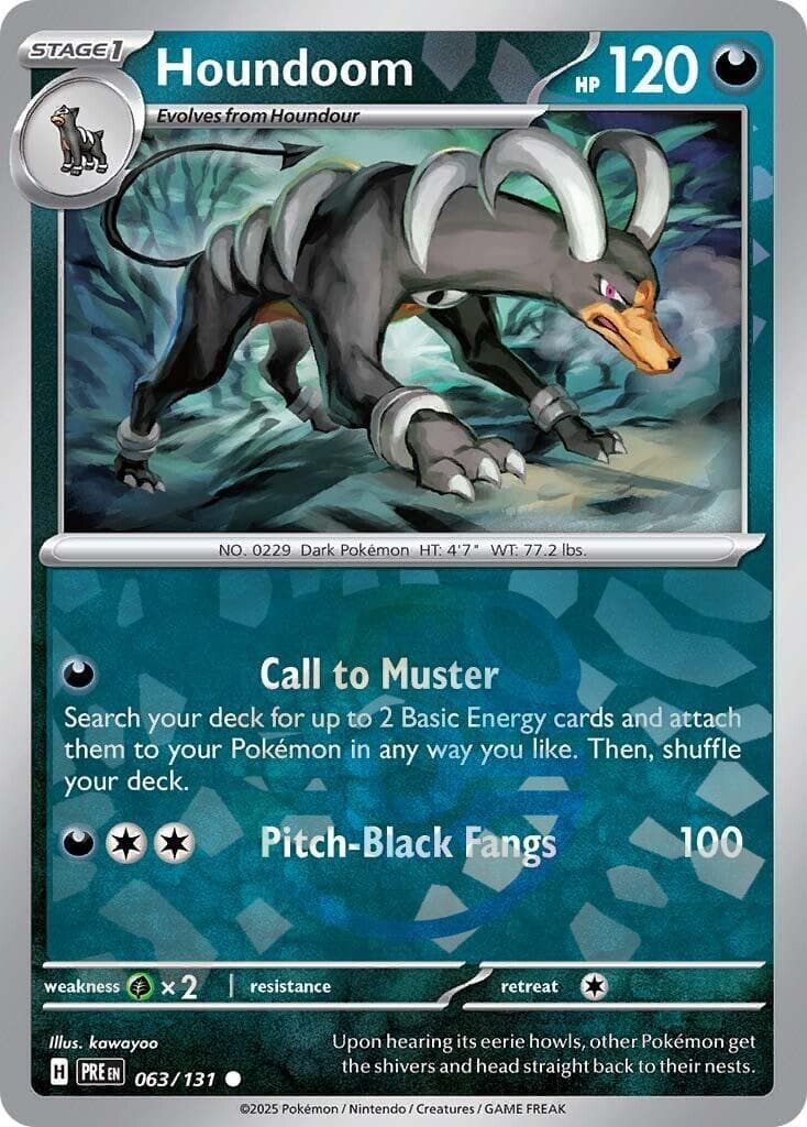 Houndoom [Master Ball] #63 — Pokemon Prismatic Evolutions