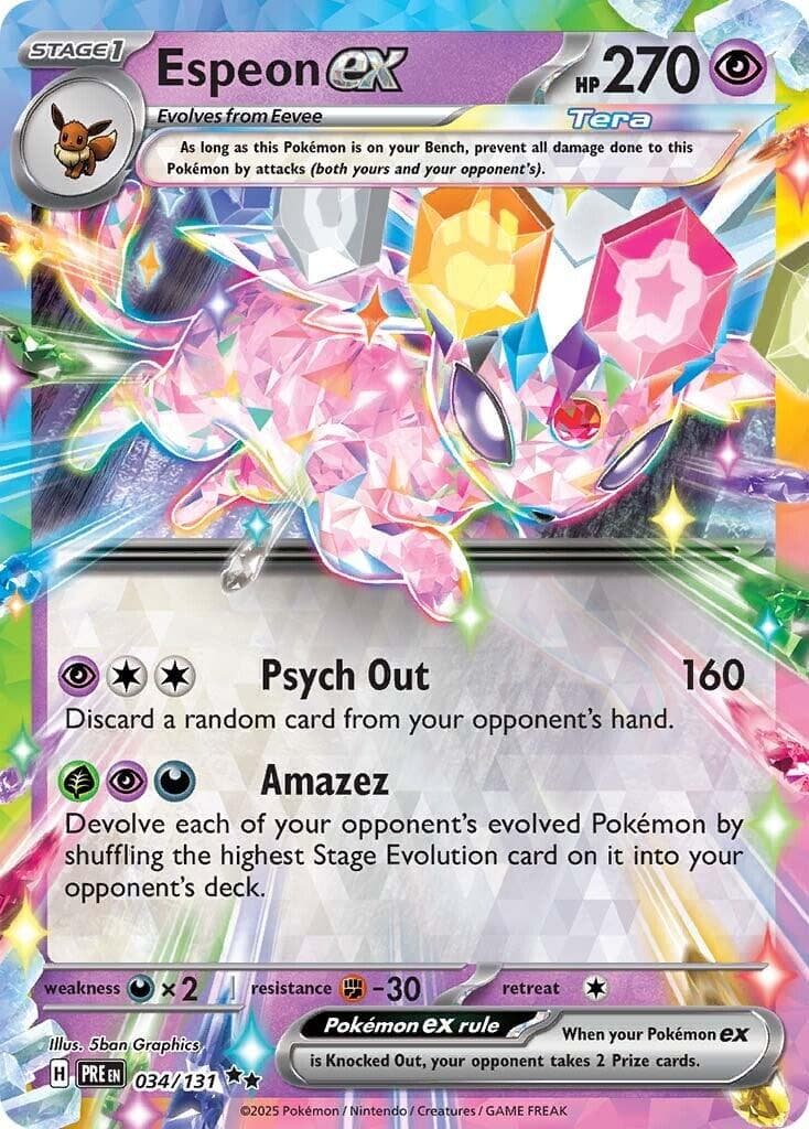 Espeon ex #34 — Pokemon Prismatic Evolutions