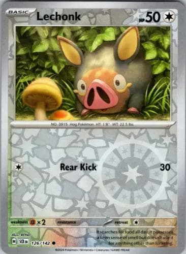 Lechonk [Reverse Holo] #126 — Pokemon Stellar Crown