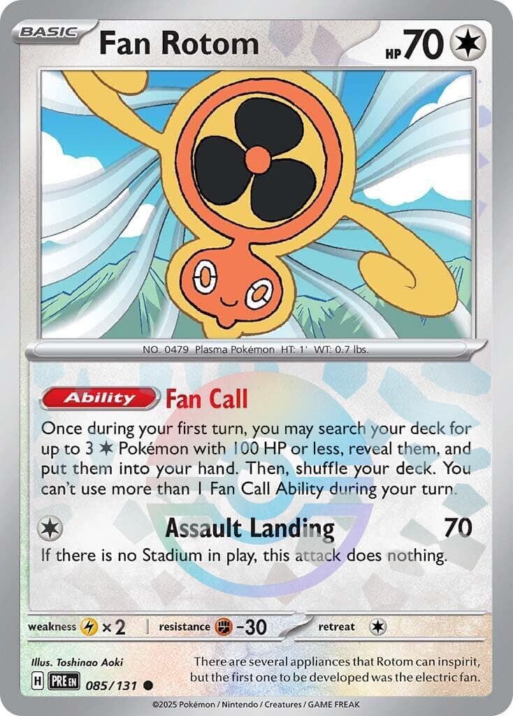 Fan Rotom [Poke Ball] #85 — Pokemon Prismatic Evolutions