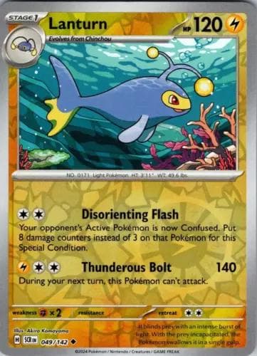 Lanturn [Reverse Holo] #49 — Pokemon Stellar Crown