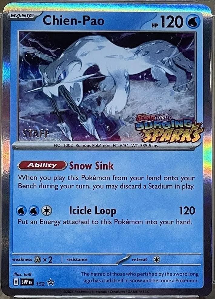 Chien-Pao [Staff] #152 — Pokemon Promo