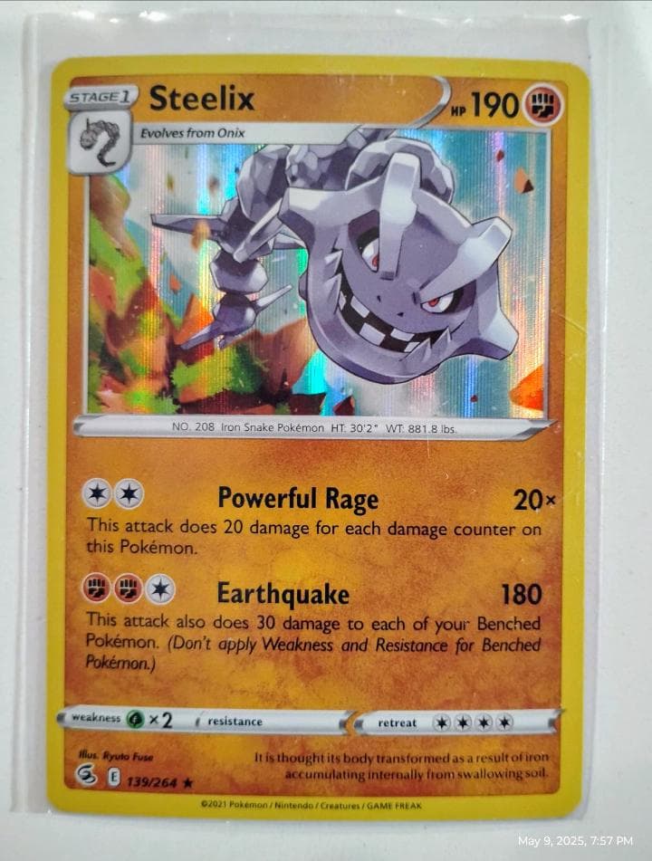 Steelix [Holo] #139 — Pokemon Fusion Strike