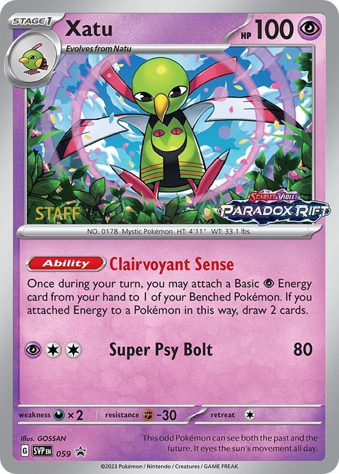 Xatu [Prerelease Staff] #59 — Pokemon Promo