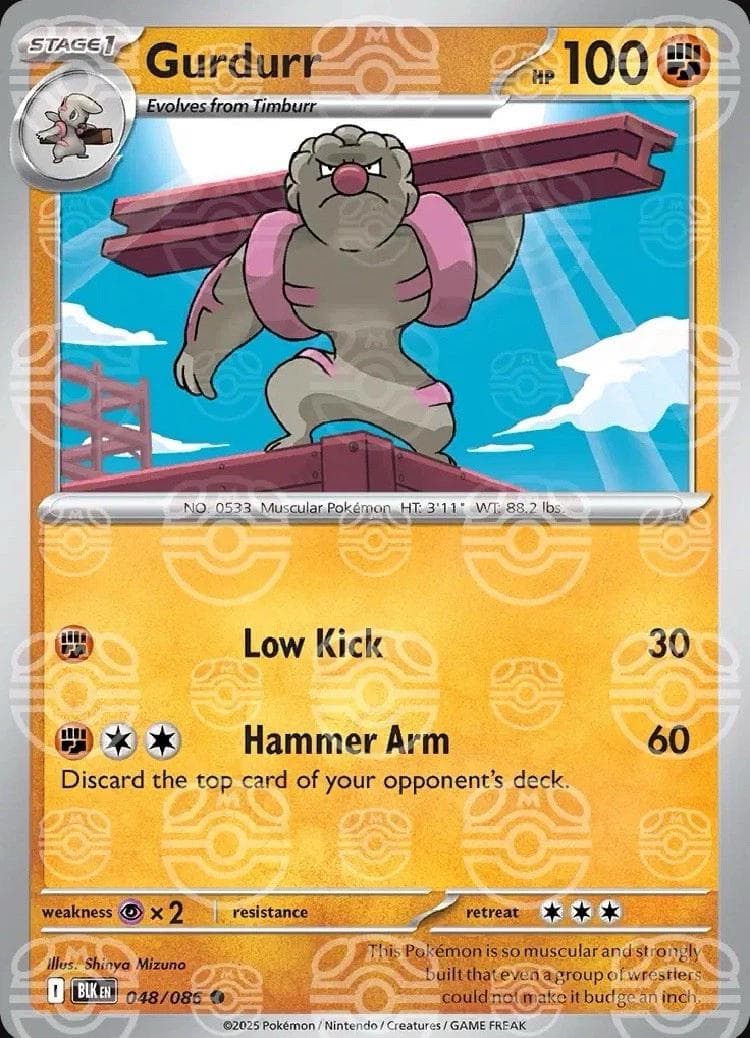 Gurdurr [Master Ball] #48 — Pokemon Black Bolt