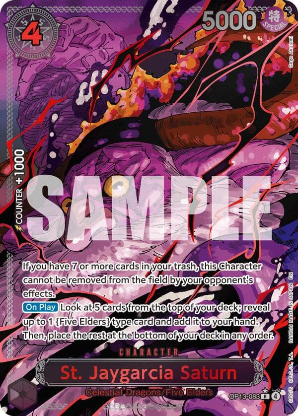 St. Jaygarcia Saturn [Red Alternate Art] OP13-083 — One Piece Carrying on His Will