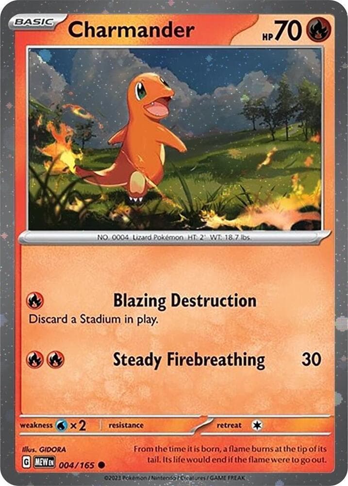 Charmander [Cosmos Holo] #4 — Pokemon Scarlet & Violet 151