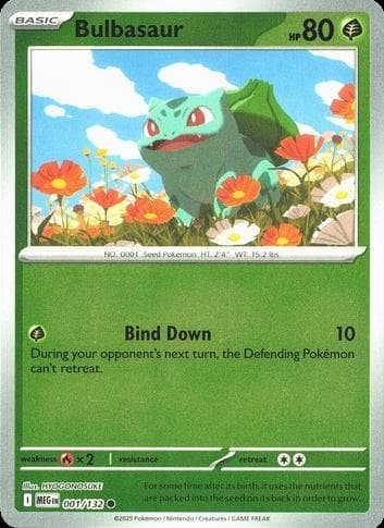 Bulbasaur [Reverse Holo] #1 — Pokemon Mega Evolution