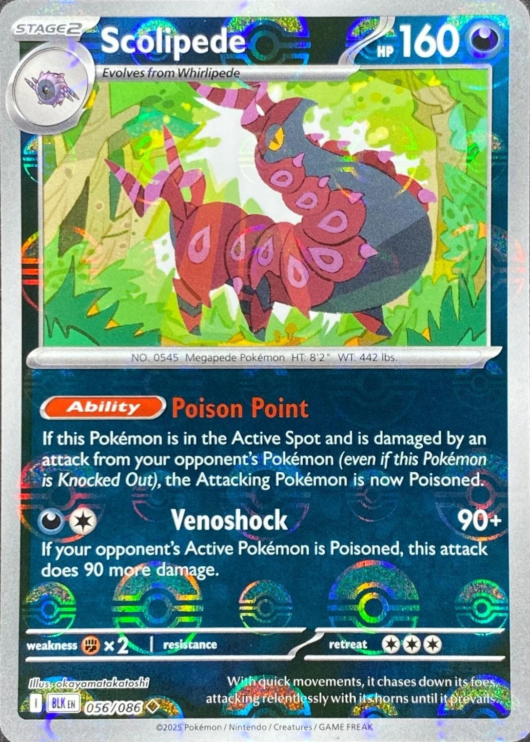 Scolipede [Poke Ball] #56 — Pokemon Black Bolt