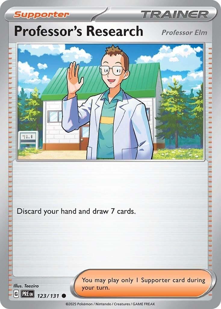 Professor's Research: Professor Elm #123 — Pokemon Prismatic Evolutions