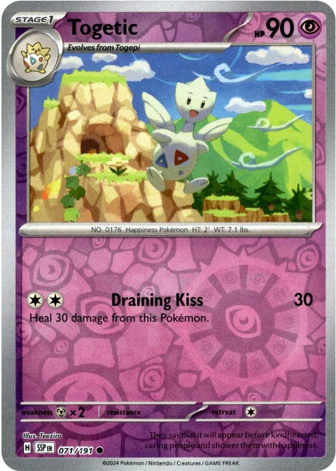 Togetic [Reverse Holo] #71 — Pokemon Surging Sparks