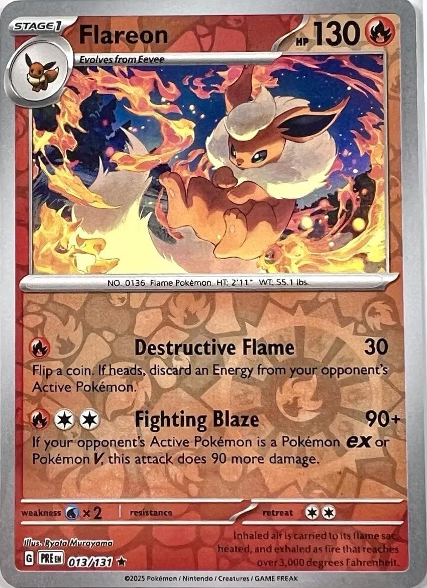Flareon [Reverse] #13 — Pokemon Prismatic Evolutions