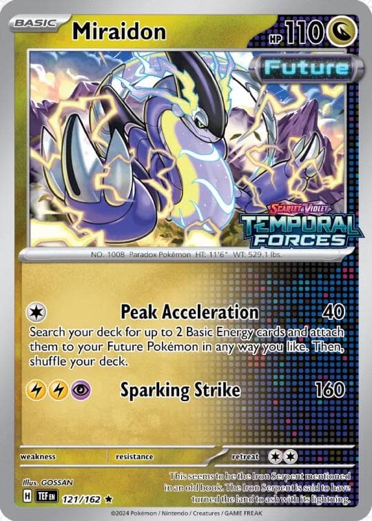 Miraidon [Stamped] #121 — Pokemon Temporal Forces