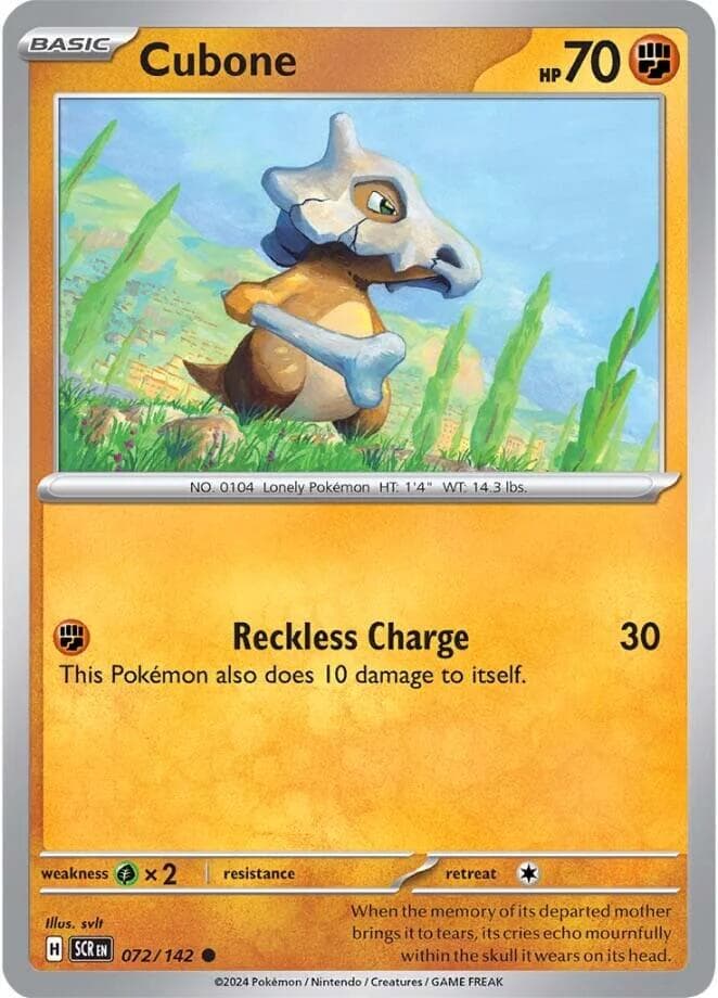 Cubone #72 — Pokemon Stellar Crown