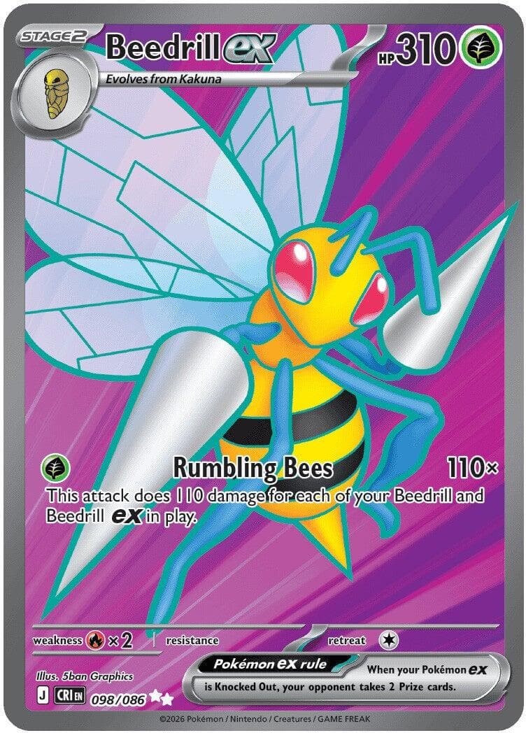 Beedrill ex #98 — Pokemon Chaos Rising