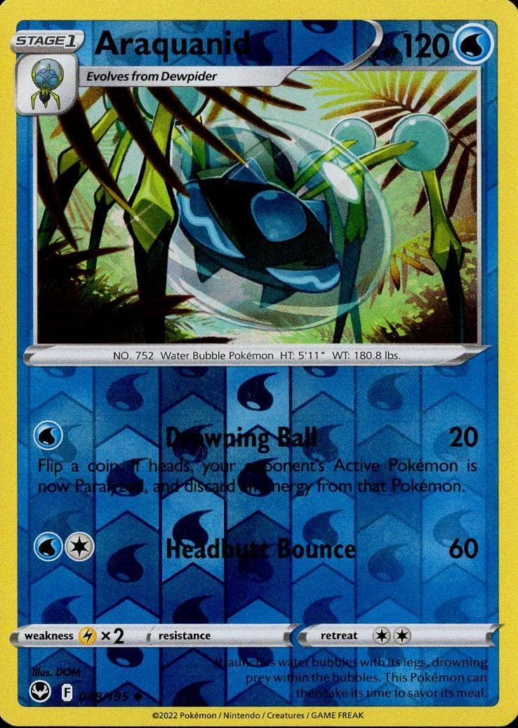 Araquanid [Reverse Holo] #48 — Pokemon Silver Tempest