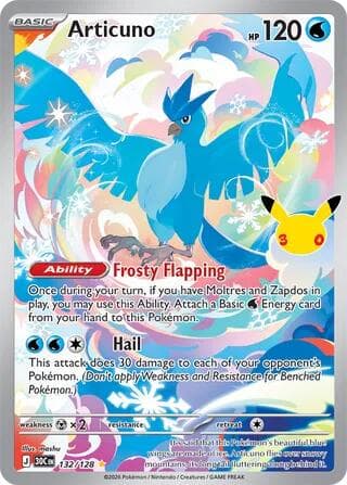Articuno #132 — Pokemon 30th Celebration