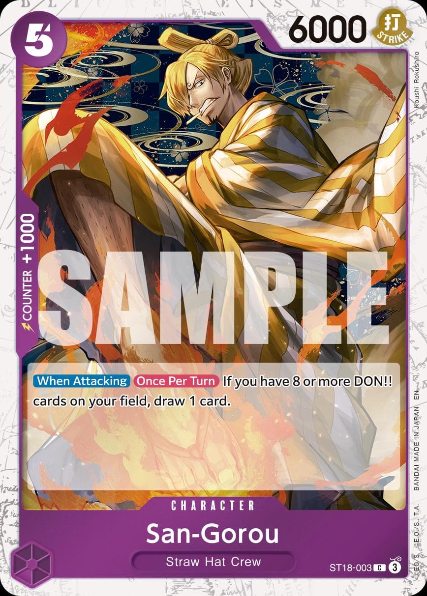San-Gorou [Foil PRB-02] ST18-003 — One Piece Premium Booster 2