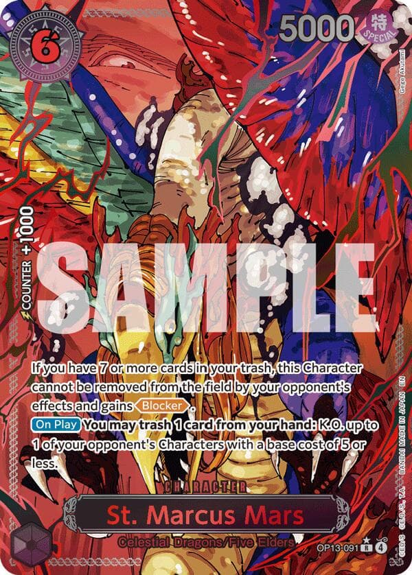 St. Marcus Mars [Red Alternate Art] OP13-091 — One Piece Carrying on His Will