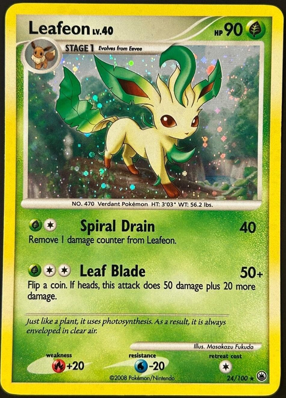 Leafeon [Holo] #24 — Pokemon Majestic Dawn