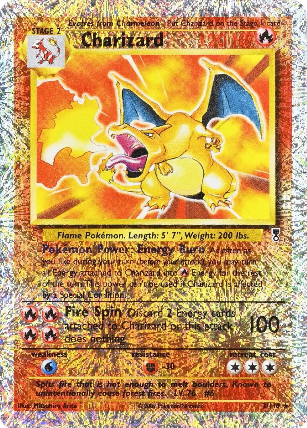 Charizard [Reverse Holo] #3 — Pokemon Legendary Collection