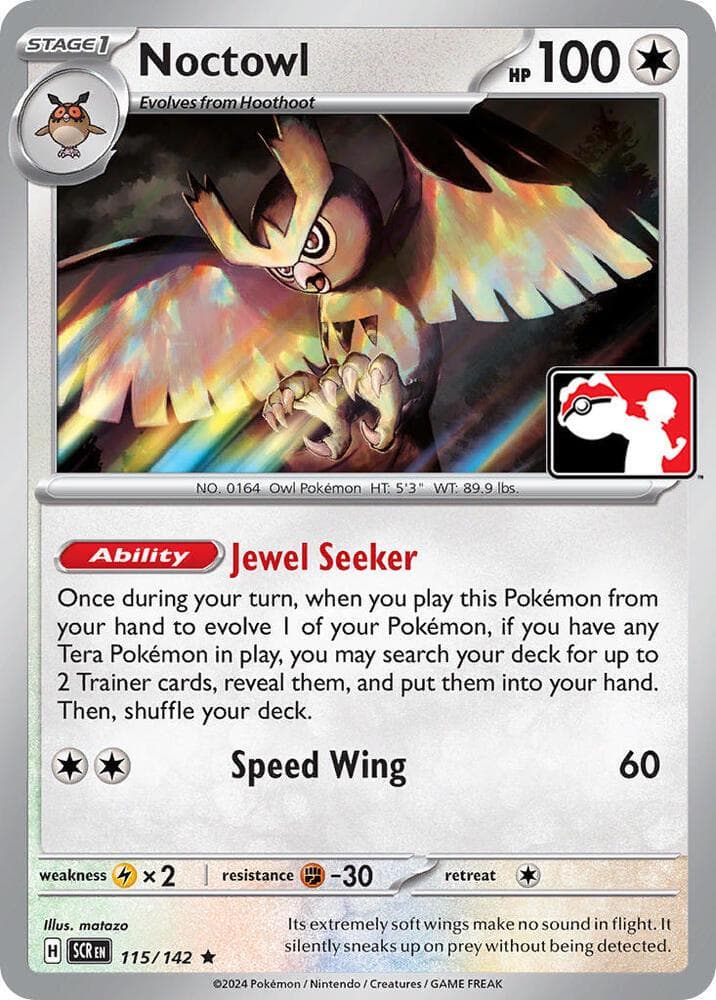 Noctowl [Prize Pack] #115 — Pokemon Stellar Crown