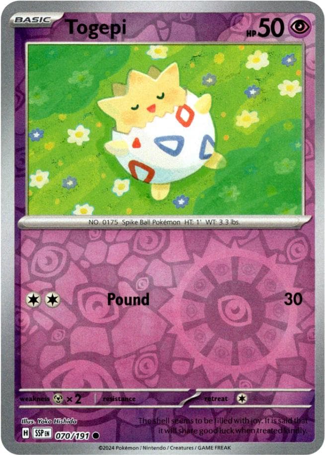 Togepi [Reverse Holo] #70 — Pokemon Surging Sparks