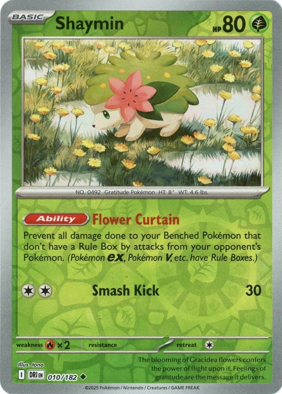 Shaymin [Reverse Holo] #10 — Pokemon Destined Rivals