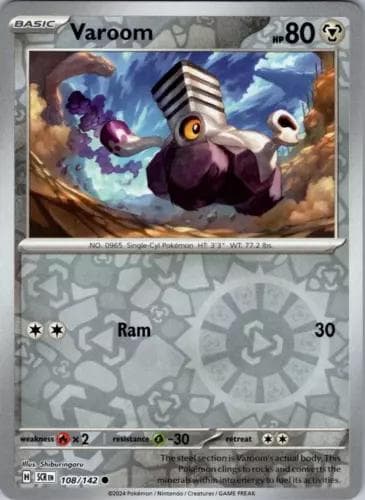 Varoom [Reverse Holo] #108 — Pokemon Stellar Crown