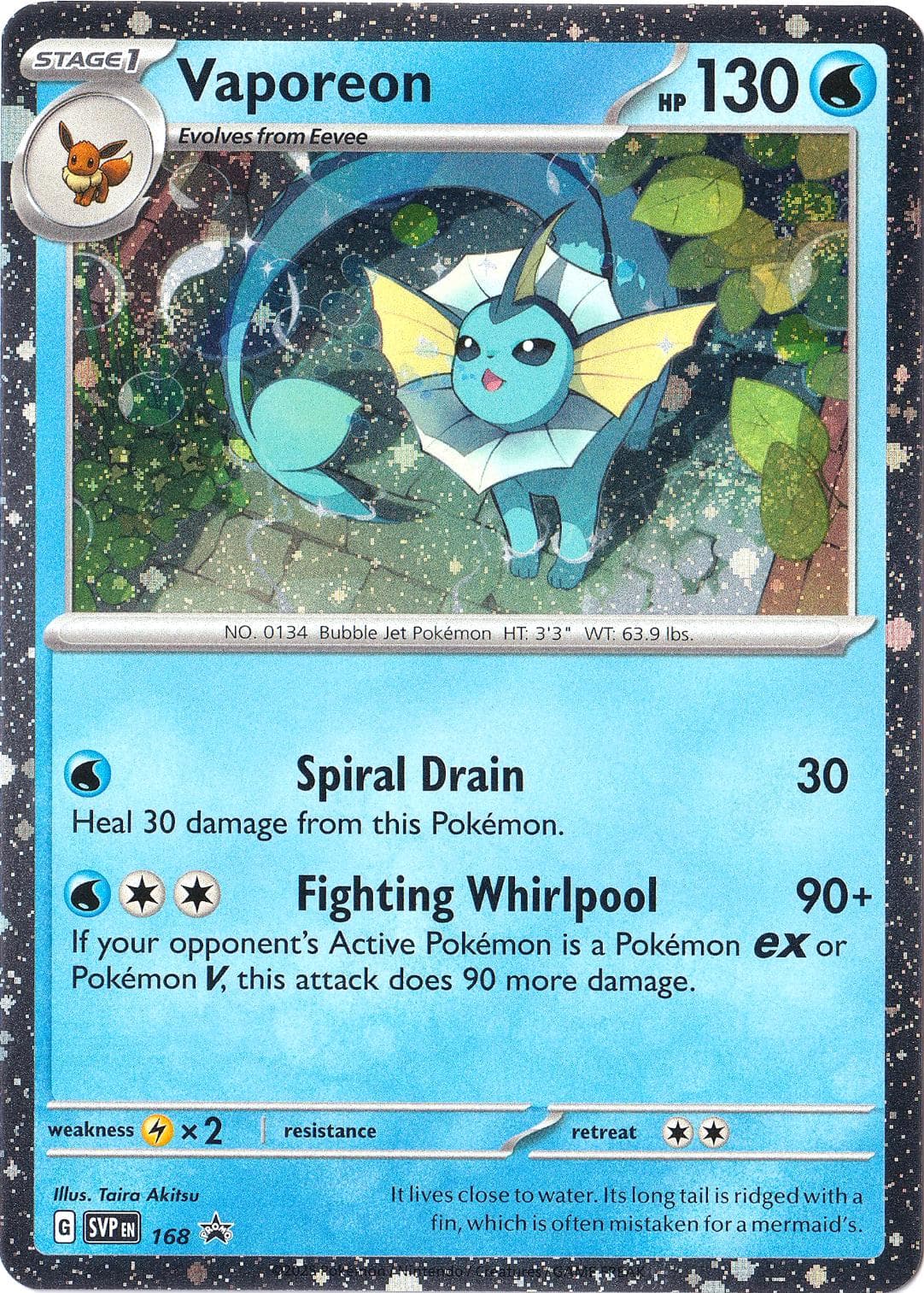 Vaporeon [Cosmos Holo] #168 — Pokemon Promo
