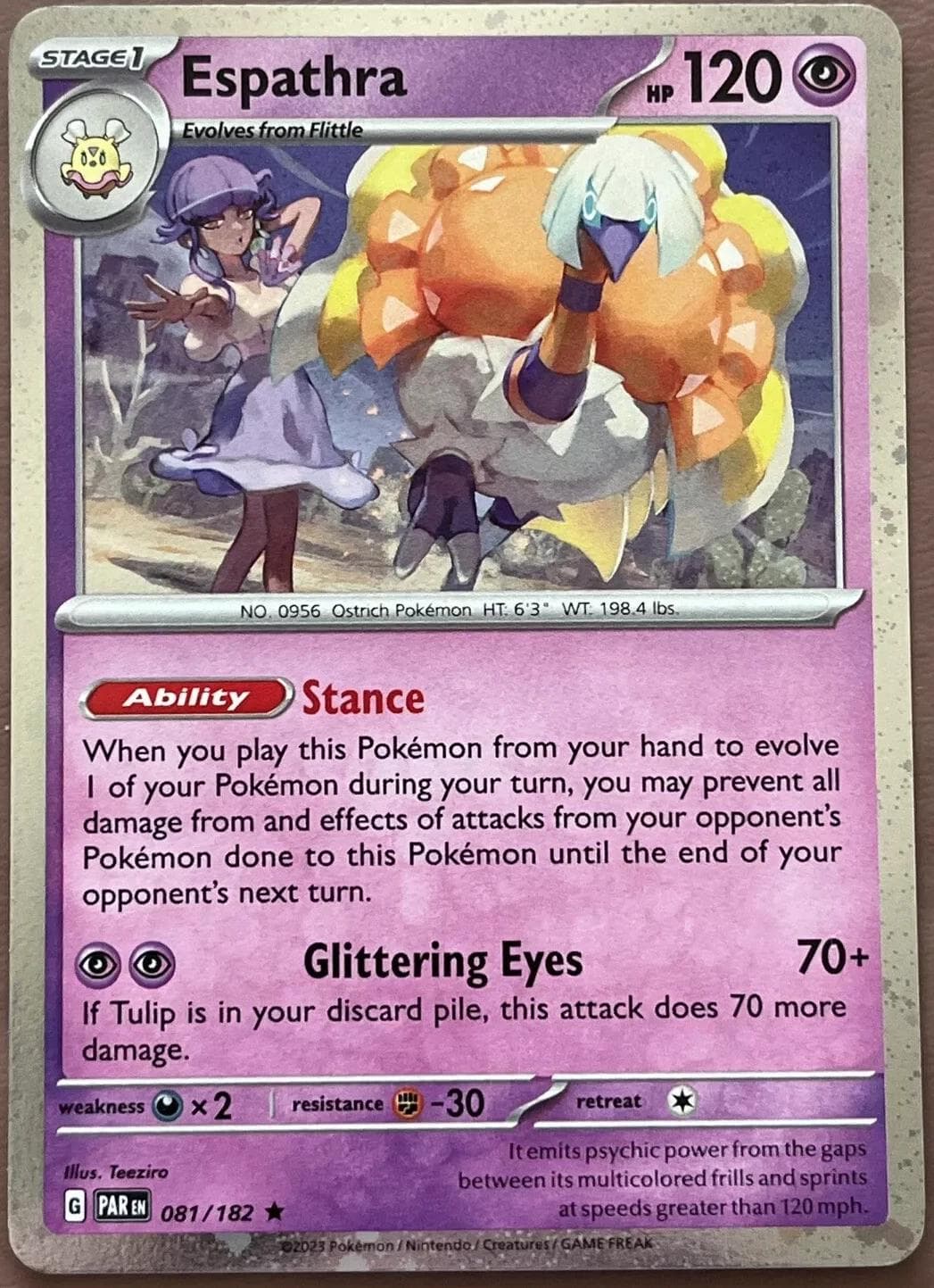 Espathra [Cosmos Holo] #81 — Pokemon Paradox Rift