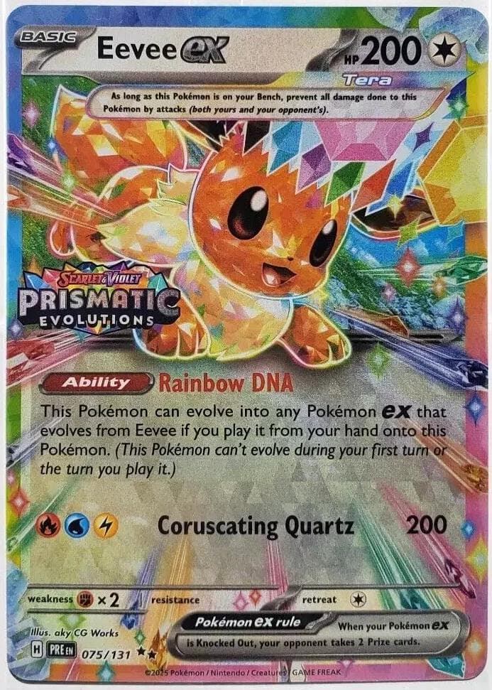 Eevee Ex [Stamped] #75 — Pokemon Prismatic Evolutions
