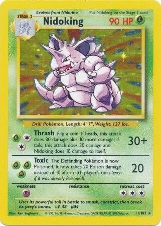 Nidoking [1999-2000] #11 — Pokemon Base Set