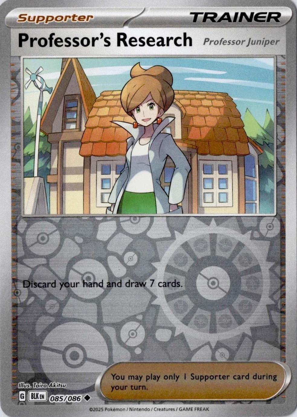 Professor's Research: Professor Juniper [Reverse] #85 — Pokemon Black Bolt