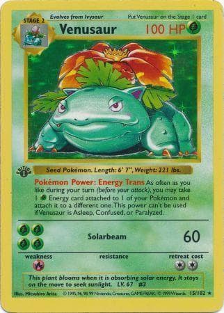 Venusaur [1st Edition] #15 — Pokemon Base Set