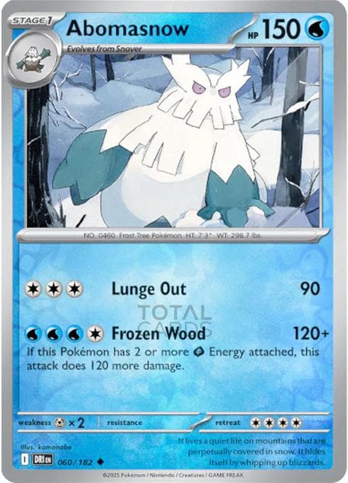 Abomasnow [Reverse Holo] #60 — Pokemon Destined Rivals