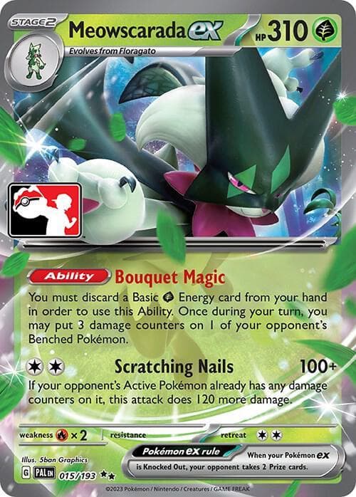 Meowscarada Ex [Prize Pack] #15 — Pokemon Paldea Evolved
